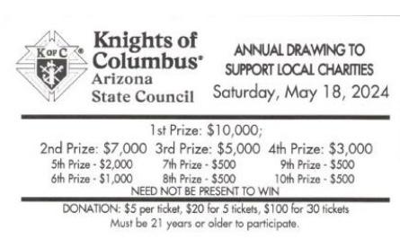 AZ State Raffle Sales 