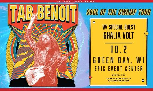 Epic Event Center Welcomes...Bayou Blues Guitarist Tab Benoit